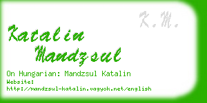 katalin mandzsul business card